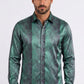 green gradient paisley foil shirt men platini front
