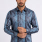teal gradient paisley foil shirt men platini front