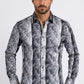 white gradient paisley foil shirt men platini front