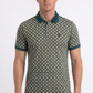 green geometric diamond pattern polo men platini front