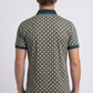 green geometric diamond pattern polo men platini back