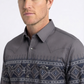 gray aztec band western shirt men platini back