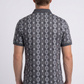 grey vertical geo diamond print polo men platini back