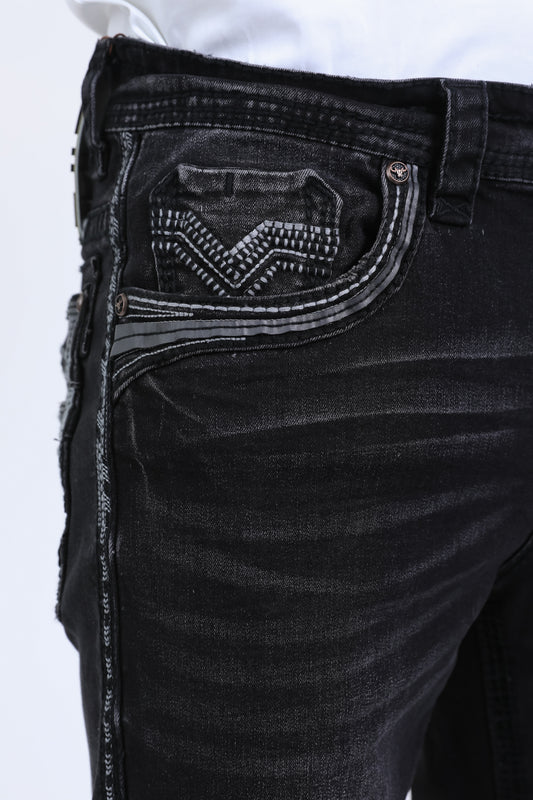Holt Slim Boot Cut Jean - Jet Black