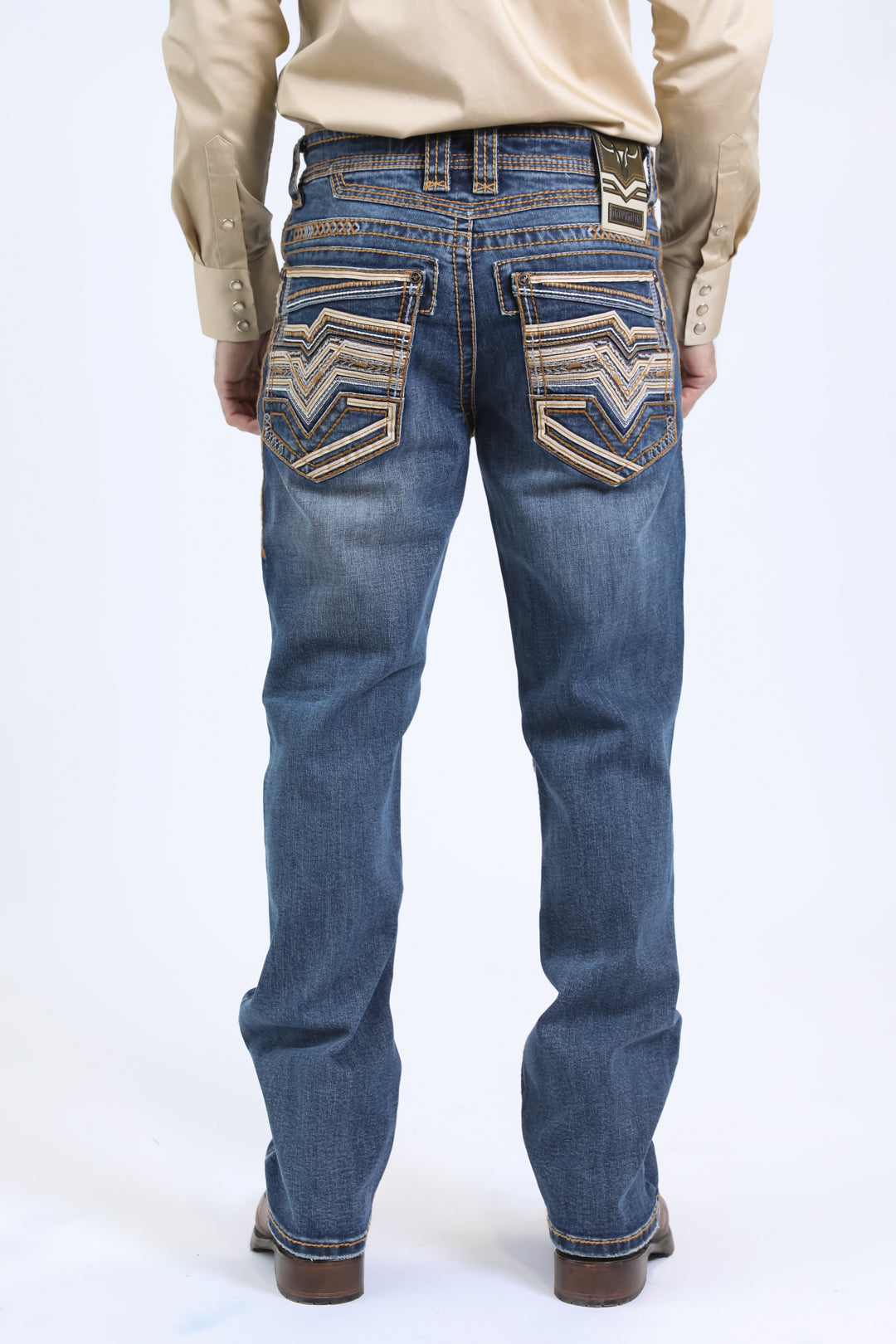 Holt Men's Blue Slim Boot Cut Jeans