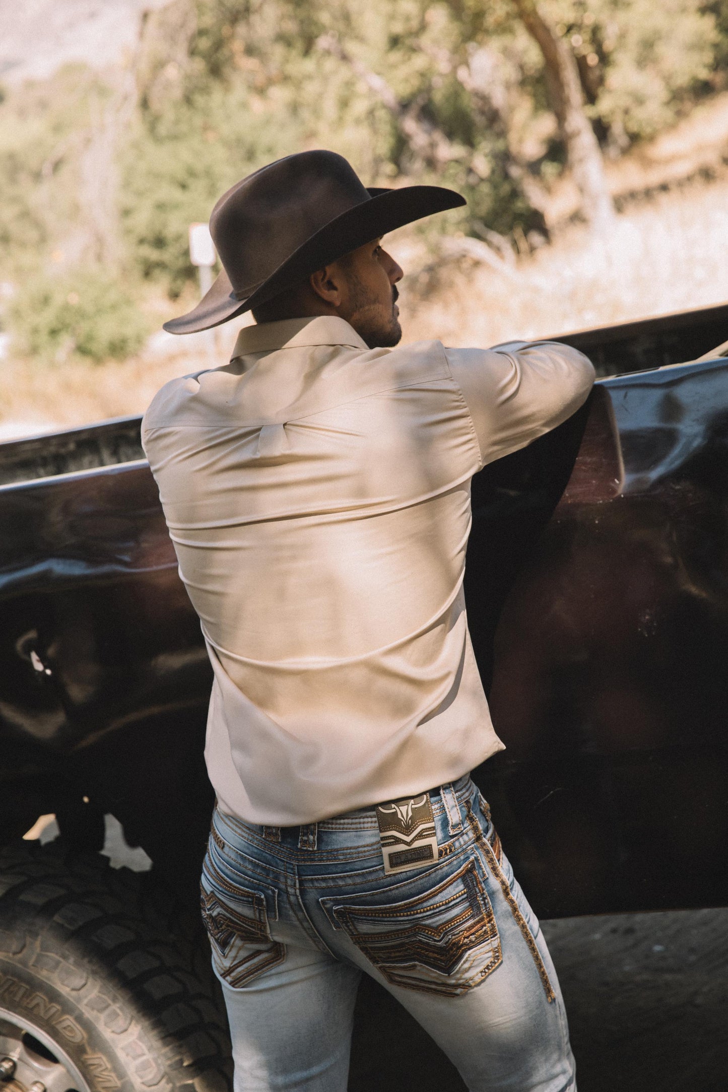 Holt Men's Light Blue Slim Boot Cut Jeans