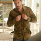 Mens Jacquard Fabric Print Modern Fit Long Sleeve Beige Shirt