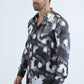 black abstract jacquard shirt platini