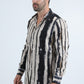 white vertical abstract jacquard shirt platini
