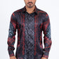 black/red geometric baroque panel shirt platini
