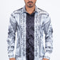 black/grey geometric baroque panel shirt platini