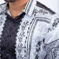black/grey geometric baroque panel shirt platini