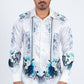 white floral baroque print shirt men front