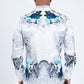 white floral baroque print shirt men back