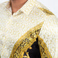 white gold baroque jacquard print shirt men detail black
