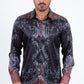 black/wine baroque wine jacquard shirt platini