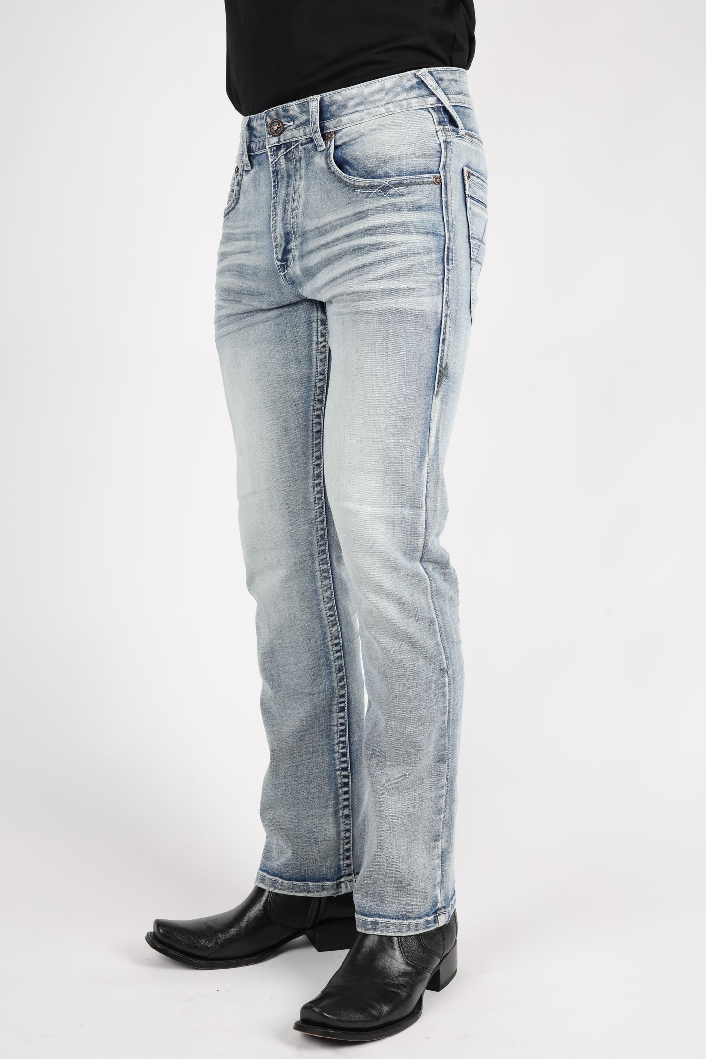 Holt Men's Light Blue Boot Cut Jeans