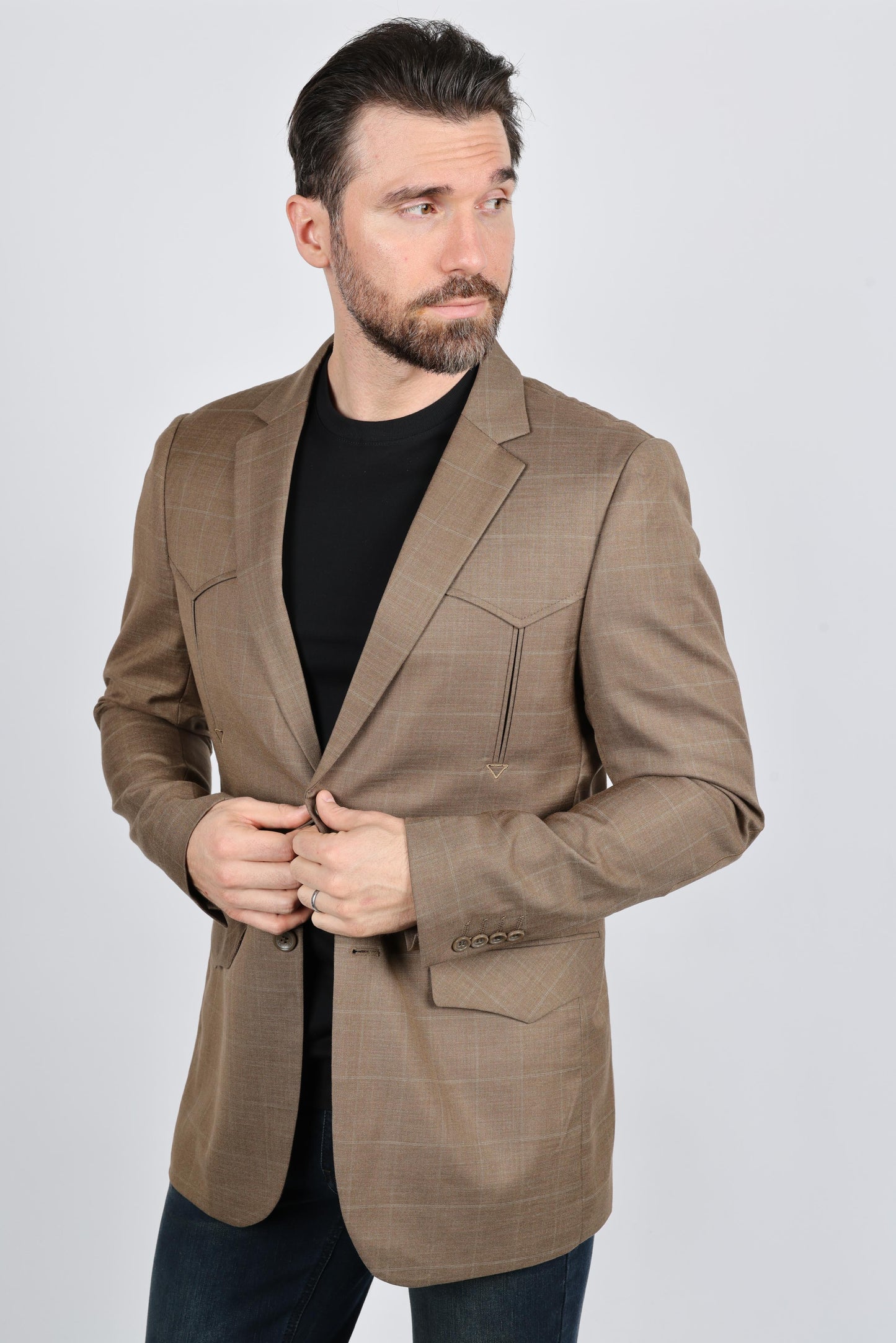 Men's Western Sport Coat with Elbow Patch