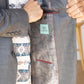 light gray western sport coat with elbow patch men platini detail