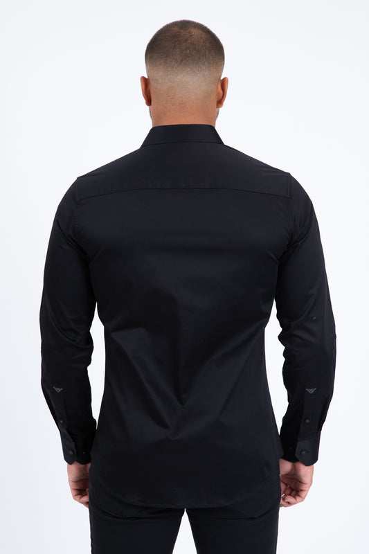 Black Locke Block Check Shirt Men Platini back