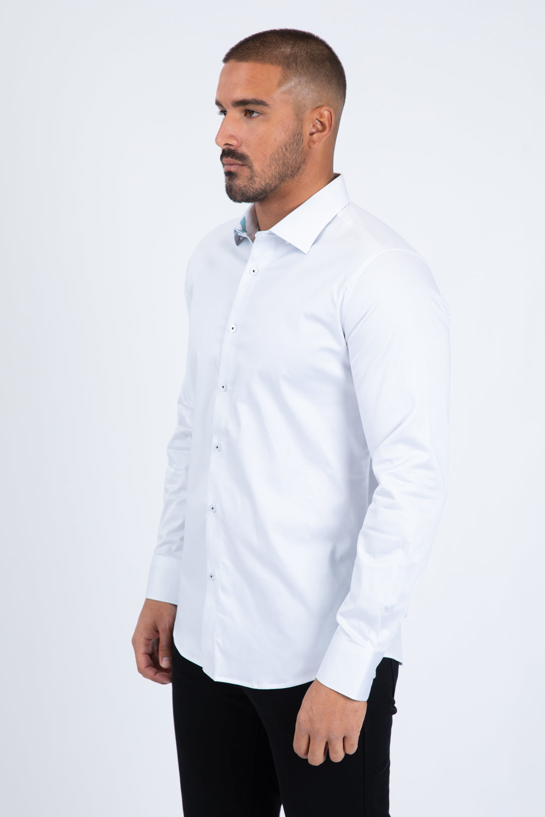 white locke block check shirt men platini side