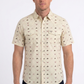 beige longhorn icon short sleeve shirt men platini front