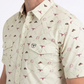 beige longhorn icon short sleeve shirt men platini detail
