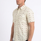beige longhorn icon short sleeve shirt men platini detail-2