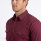 burgundy longhorn icon short sleeve shirt men platini detail