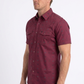 burgundy longhorn icon short sleeve shirt men platini detail-2