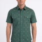 green longhorn icon short sleeve shirt men platini front