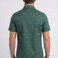 green longhorn icon short sleeve shirt men platini back