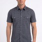grey longhorn icon short sleeve shirt men platini front