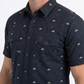 navy longhorn icon short sleeve shirt men platini detail