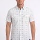 white longhorn icon short sleeve shirt men platini front