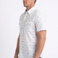 white longhorn icon short sleeve shirt men platini detail