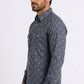 grey longhorn medallion western shirt men platini back