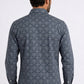 grey longhorn medallion western shirt men platini detail