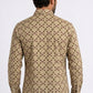 khaki longhorn medallion western shirt men platini detail