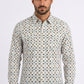 white longhorn medallion western shirt men platini front