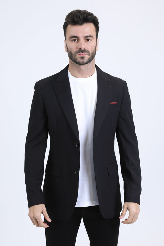 Mens Modern Fit Black Blazer