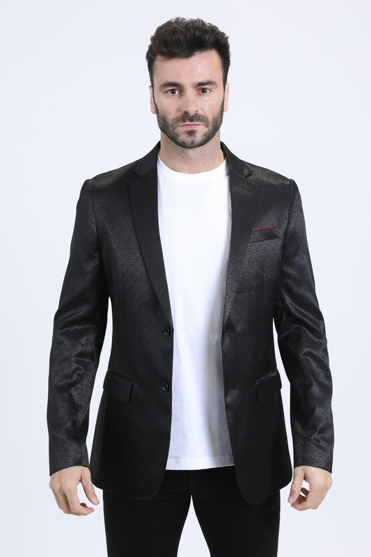 Mens Modern Fit Black Blazer