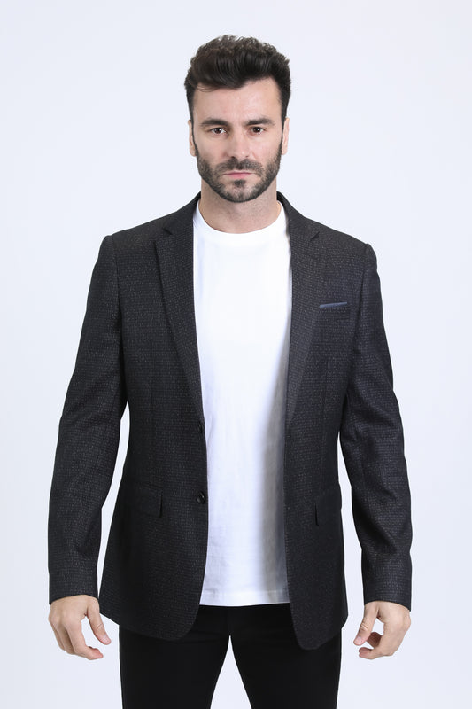 Mens Modern Fit Black Blazer