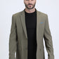 olive modern fit blazer men platini front