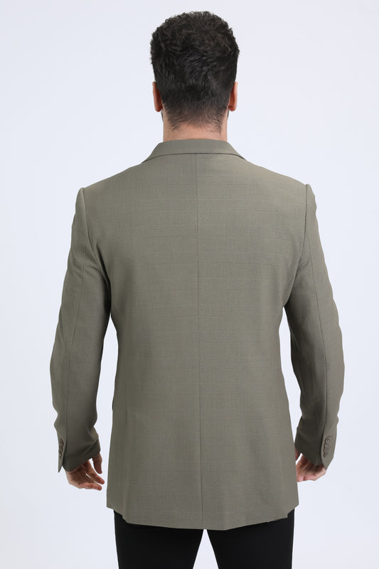 olive modern fit blazer men platini back