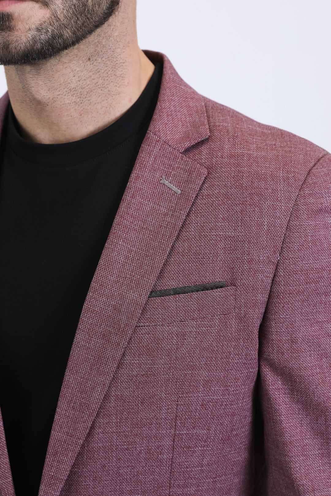rosewood blue modern fit blazer men platini detail