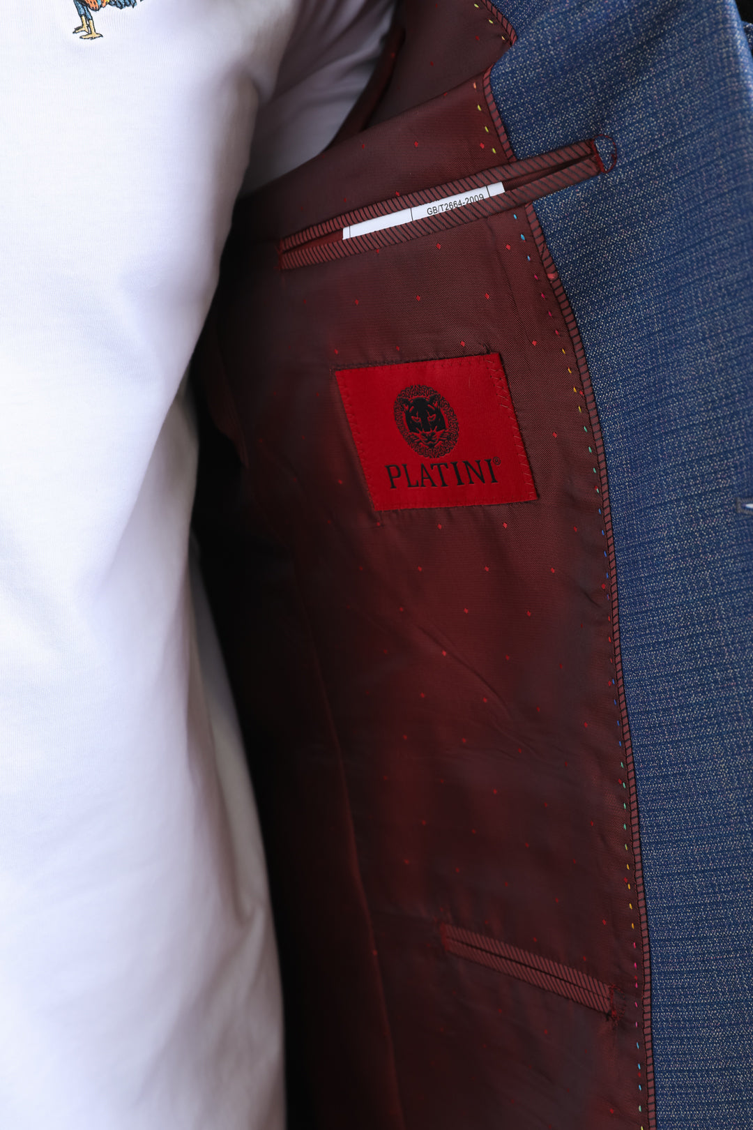 slate blue modern fit blazer men platini detail