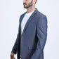 slate blue modern fit blazer men platini side