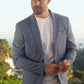 slate blue modern fit blazer men platini front lifestyle