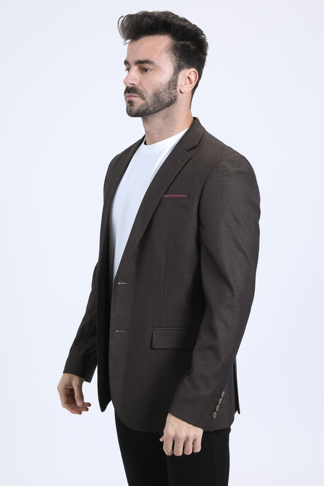Mens Modern Fit Brown Blazer